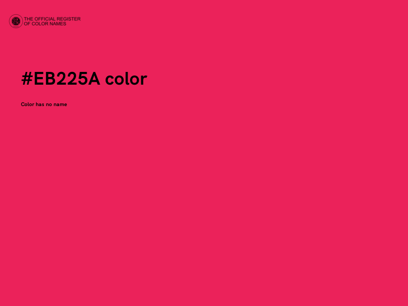 #EB225A color image