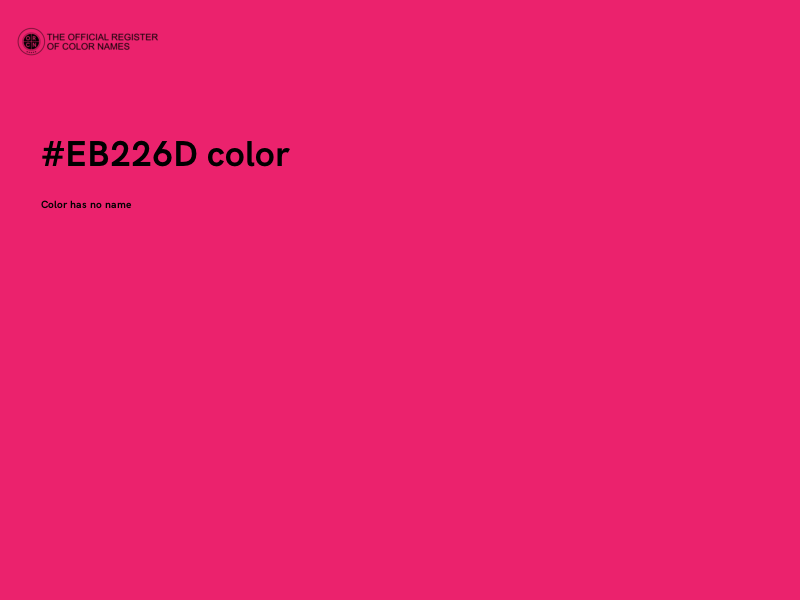 #EB226D color image