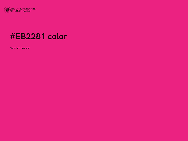 #EB2281 color image