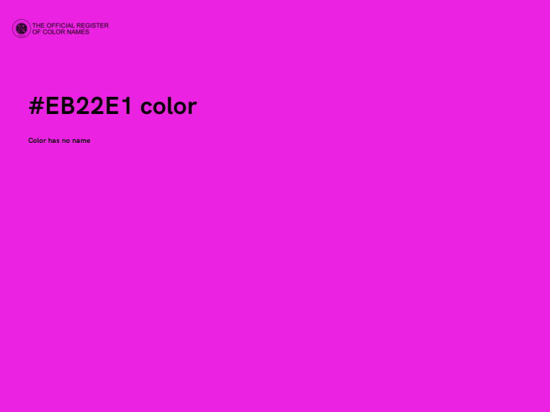 #EB22E1 color image