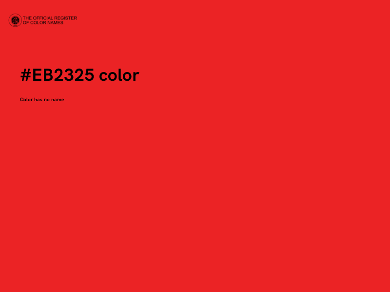 #EB2325 color image