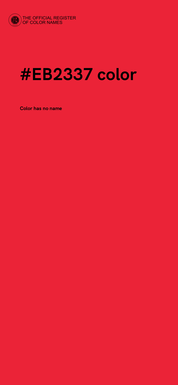 #EB2337 color image