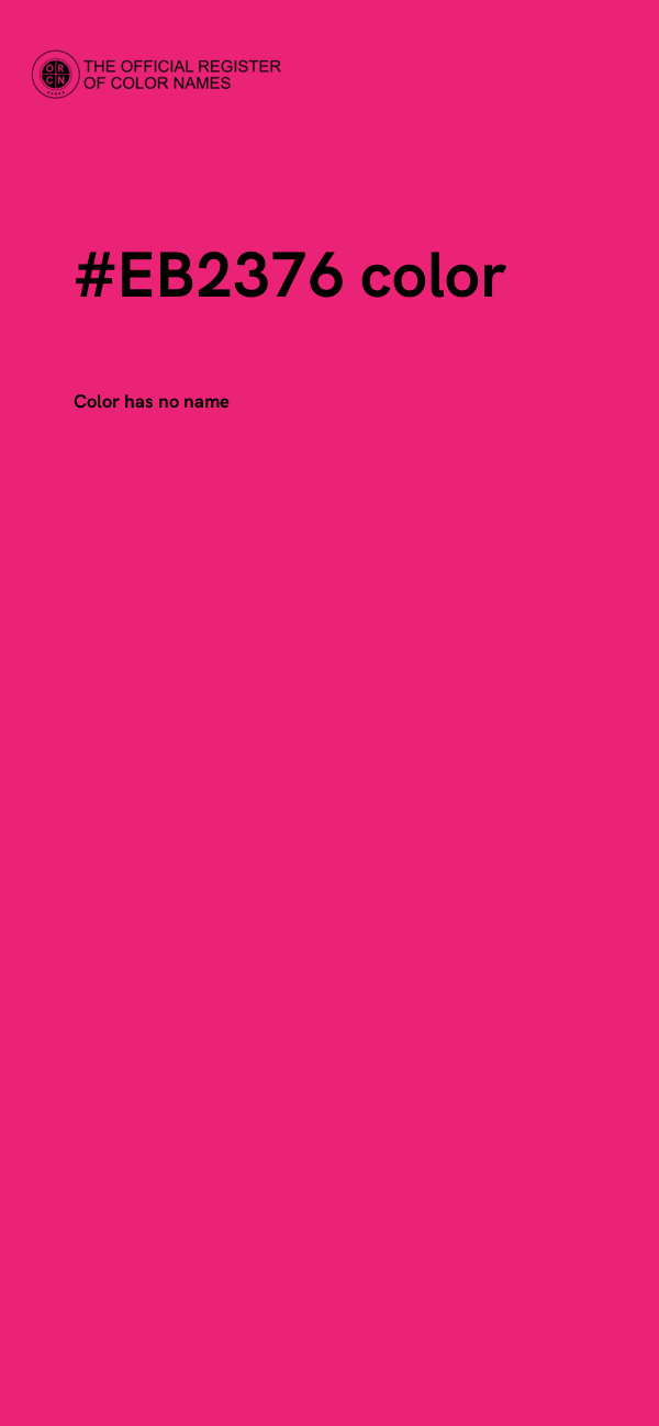 #EB2376 color image