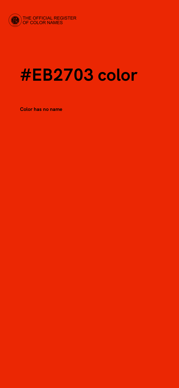 #EB2703 color image