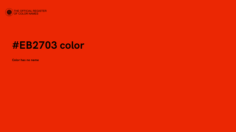 #EB2703 color image
