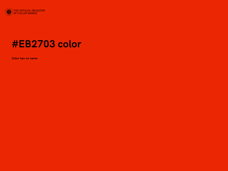 #EB2703 color image