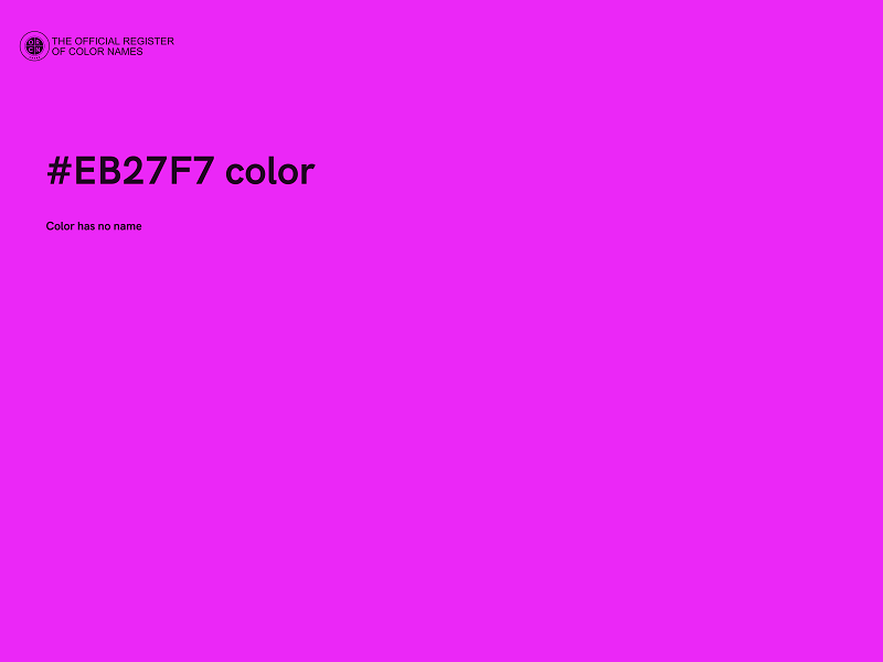 #EB27F7 color image