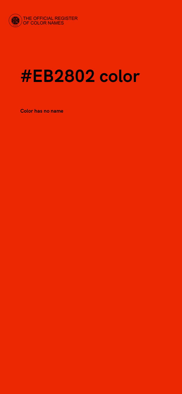 #EB2802 color image