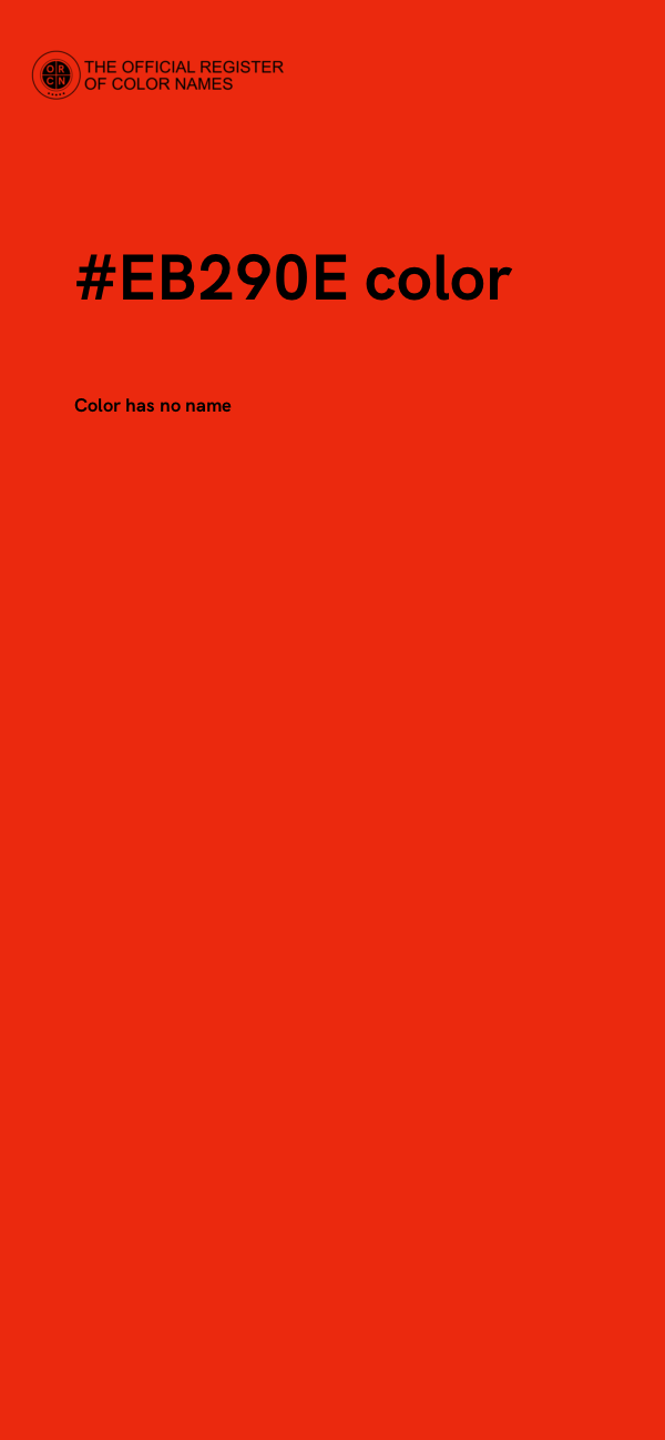 #EB290E color image