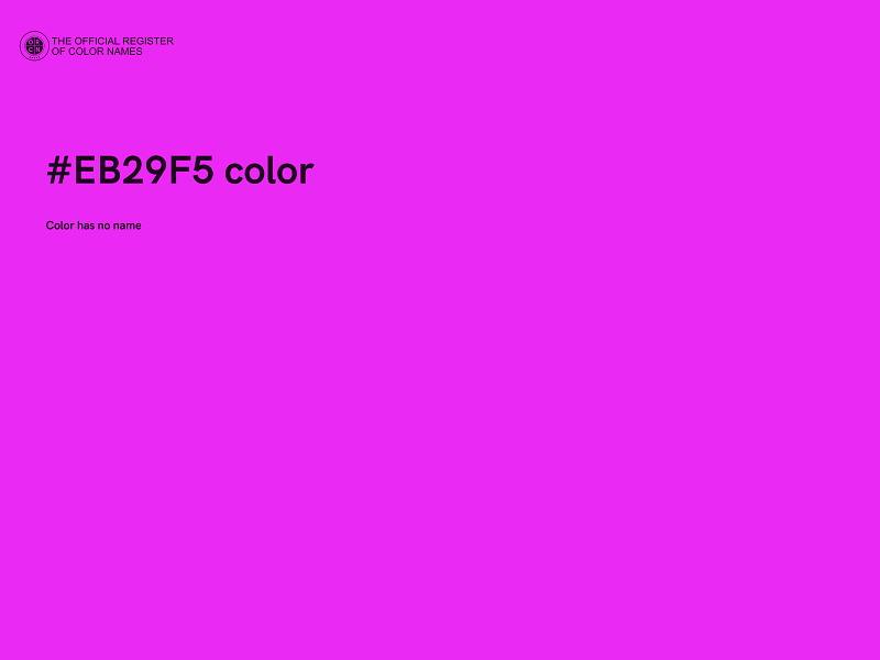 #EB29F5 color image
