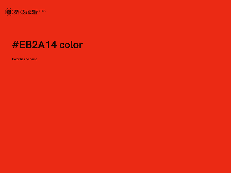 #EB2A14 color image