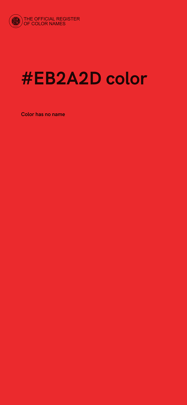 #EB2A2D color image