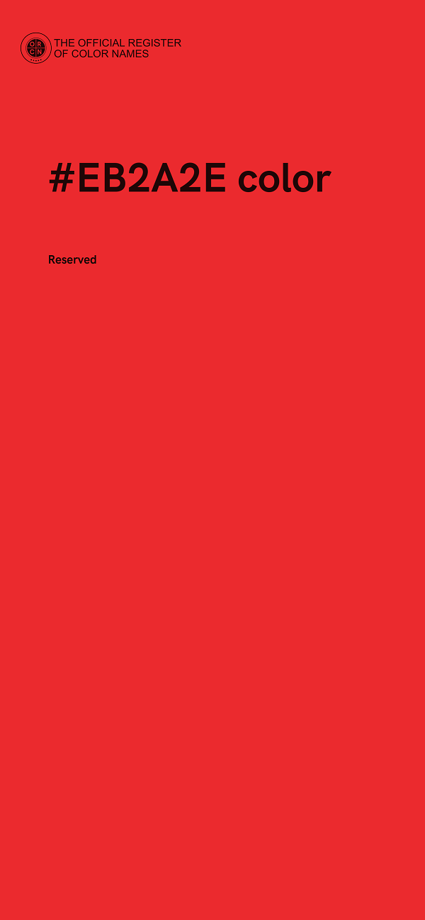 #EB2A2E color image