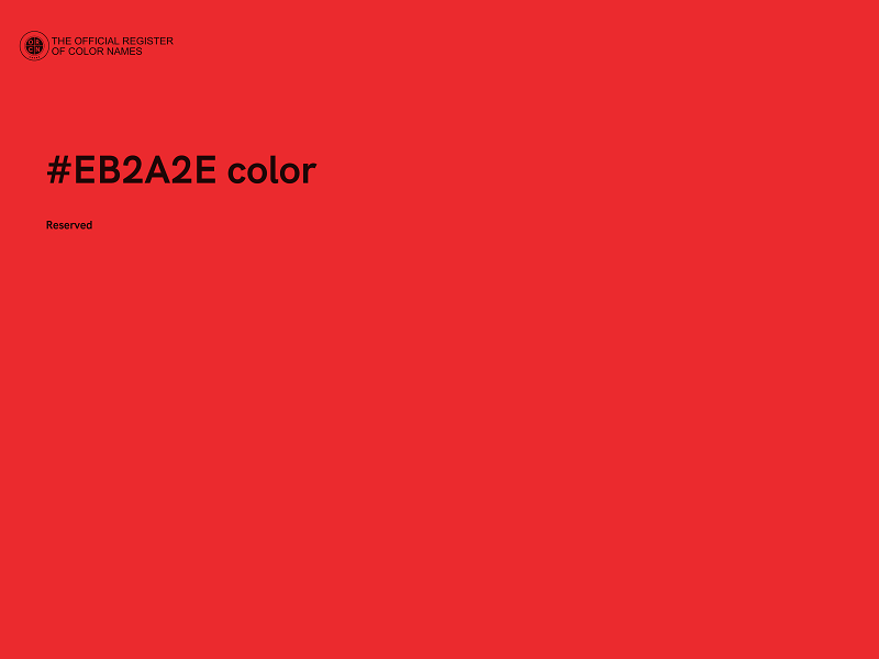 #EB2A2E color image