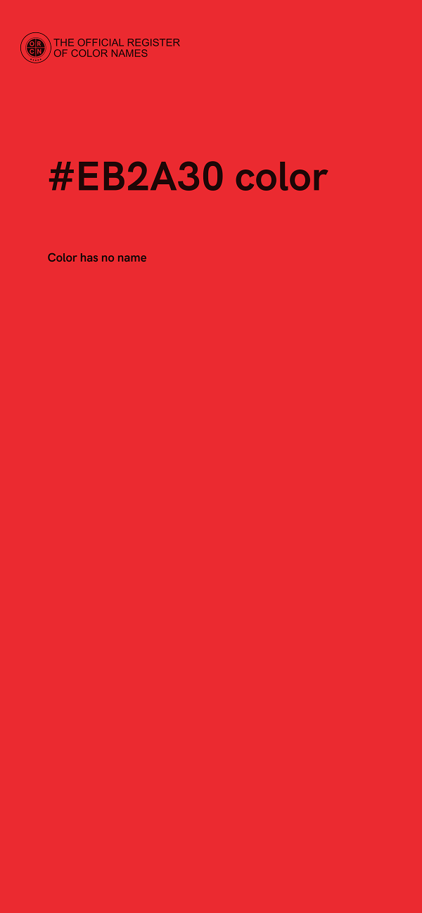 #EB2A30 color image