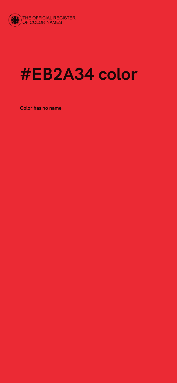 #EB2A34 color image