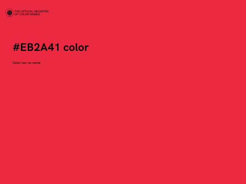 #EB2A41 color image