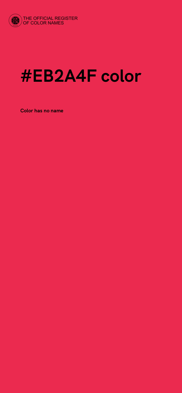 #EB2A4F color image