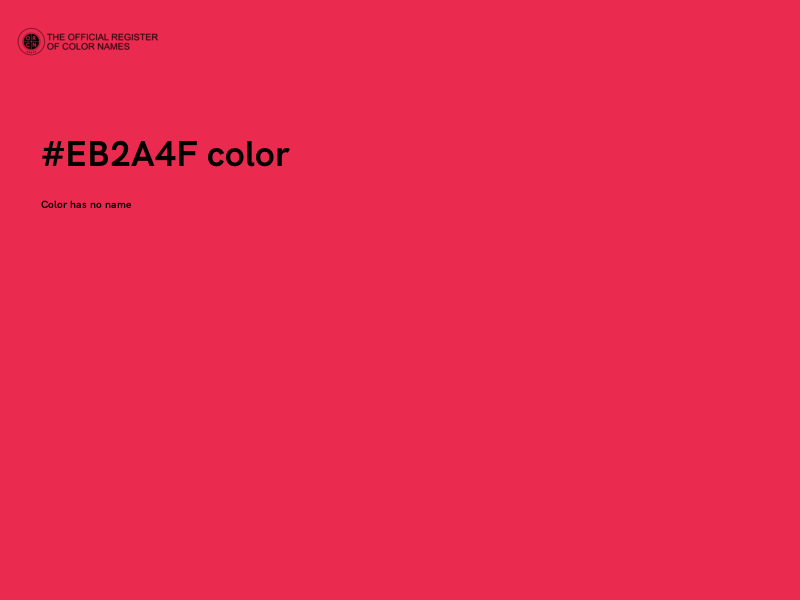 #EB2A4F color image