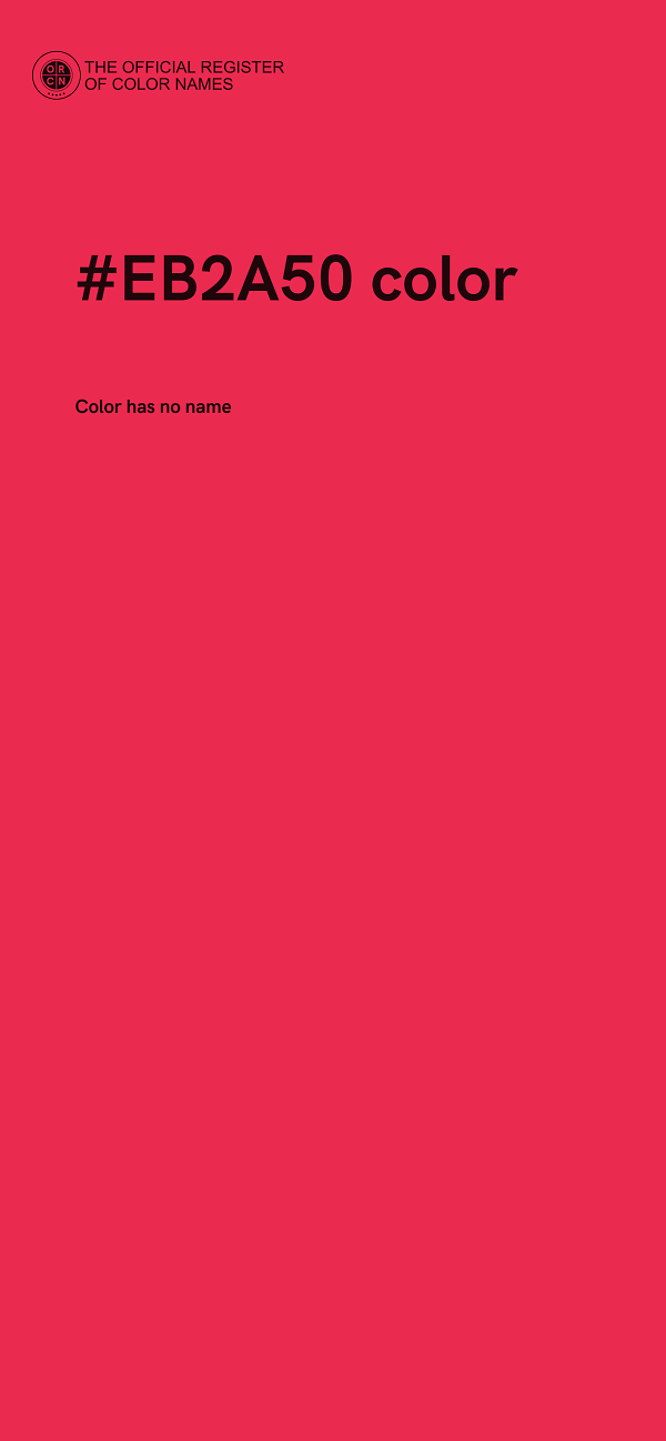 #EB2A50 color image