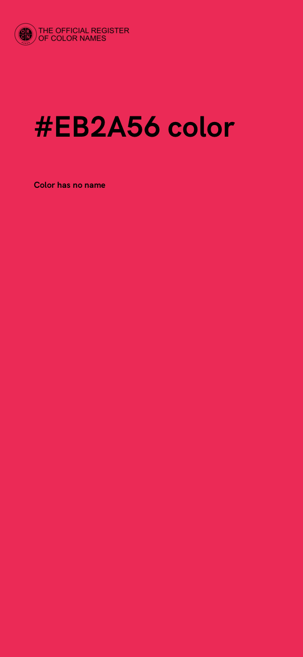 #EB2A56 color image