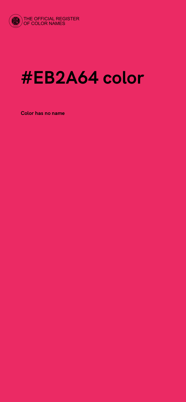 #EB2A64 color image