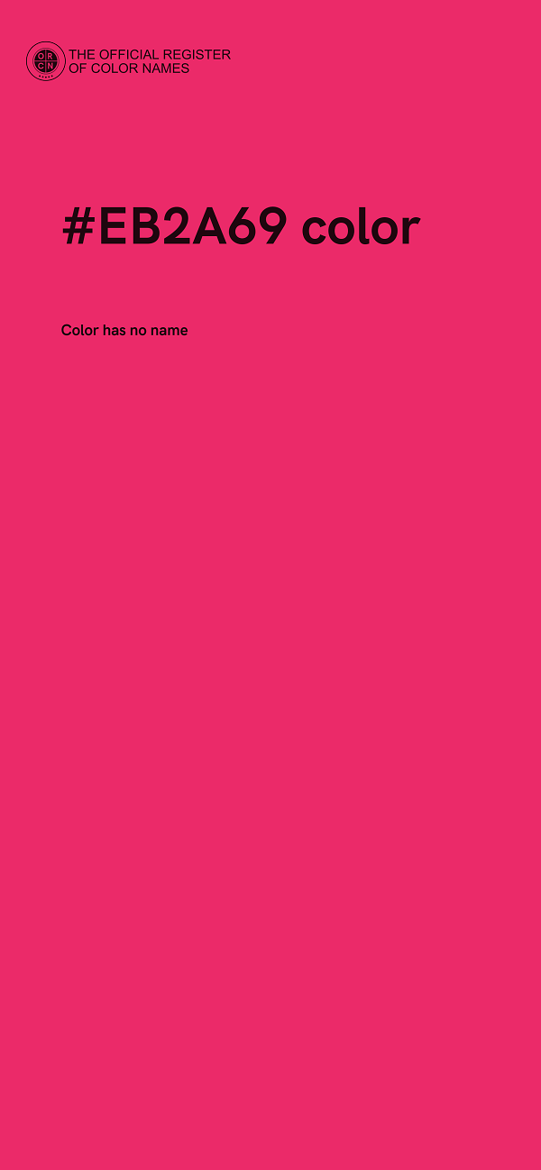 #EB2A69 color image
