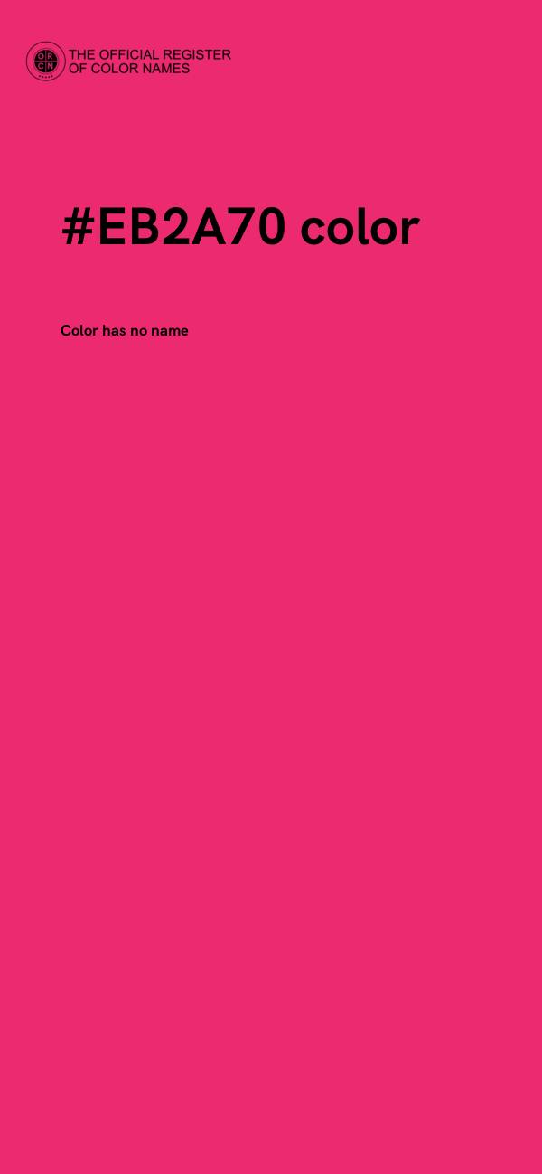 #EB2A70 color image