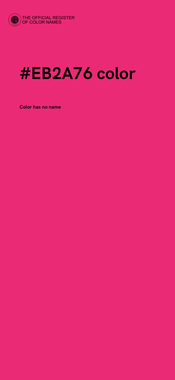#EB2A76 color image