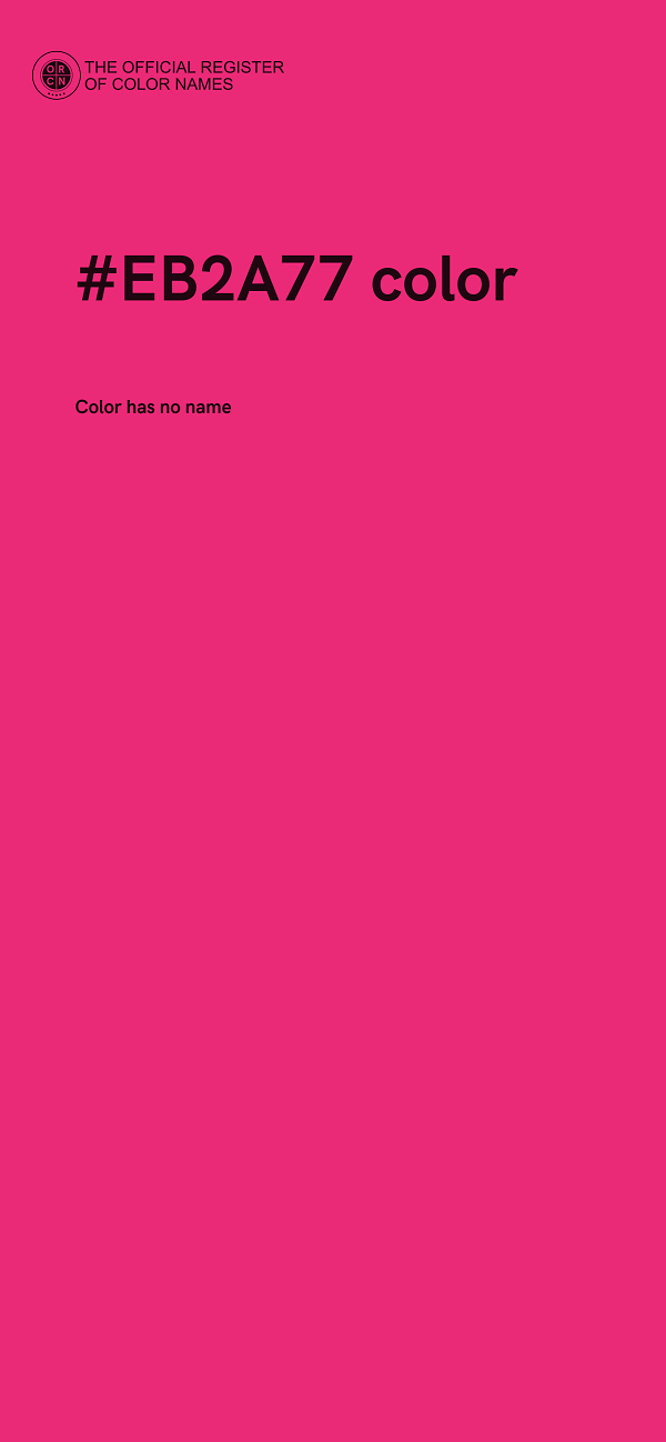 #EB2A77 color image