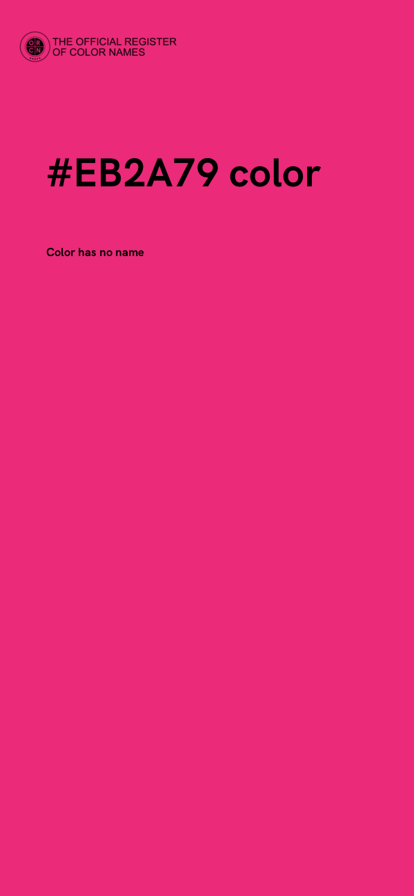 #EB2A79 color image