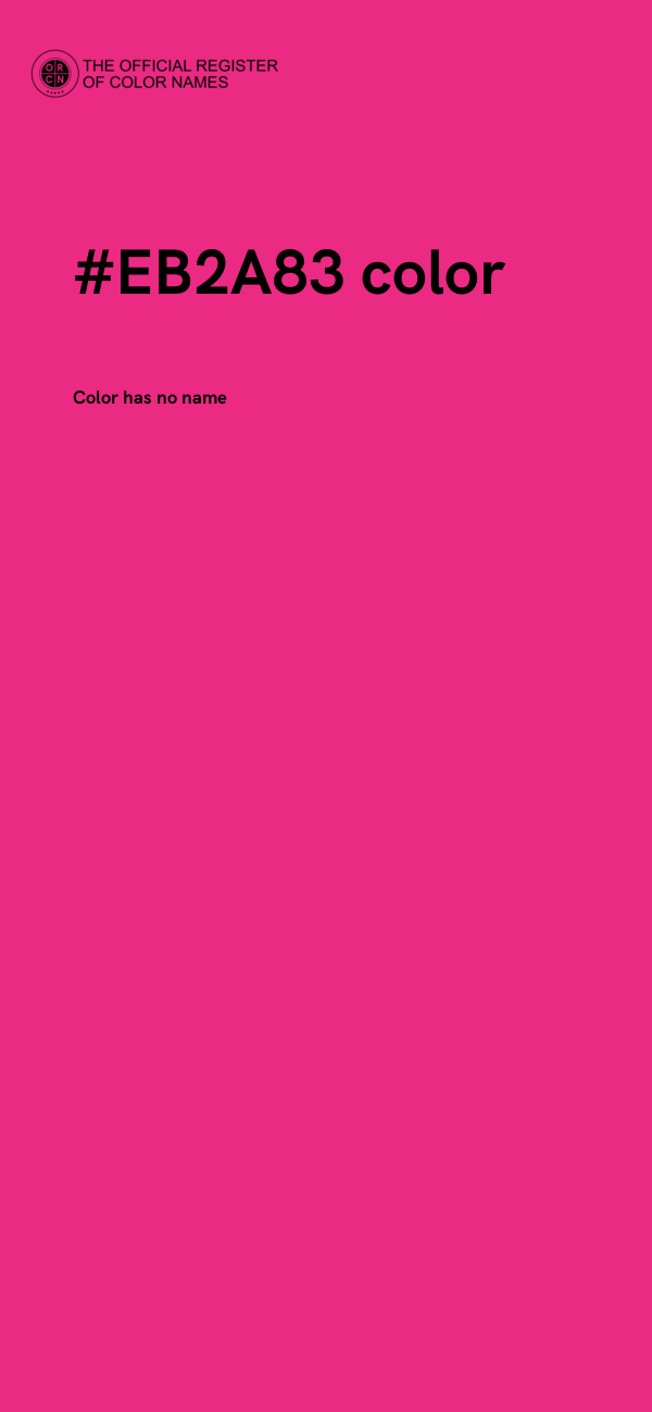 #EB2A83 color image