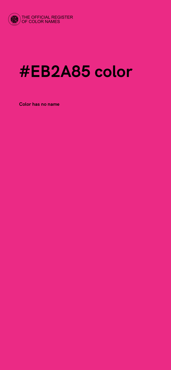 #EB2A85 color image
