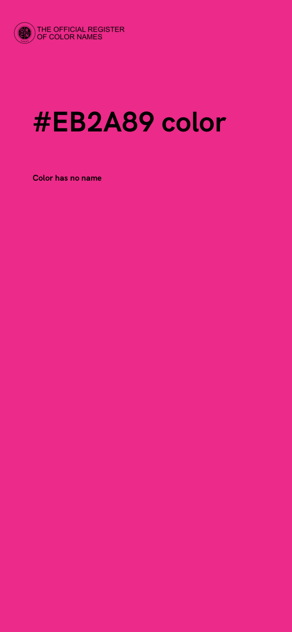 #EB2A89 color image