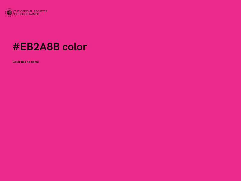 #EB2A8B color image