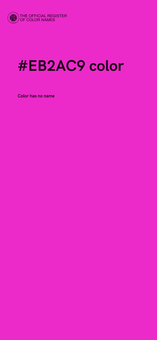 #EB2AC9 color image