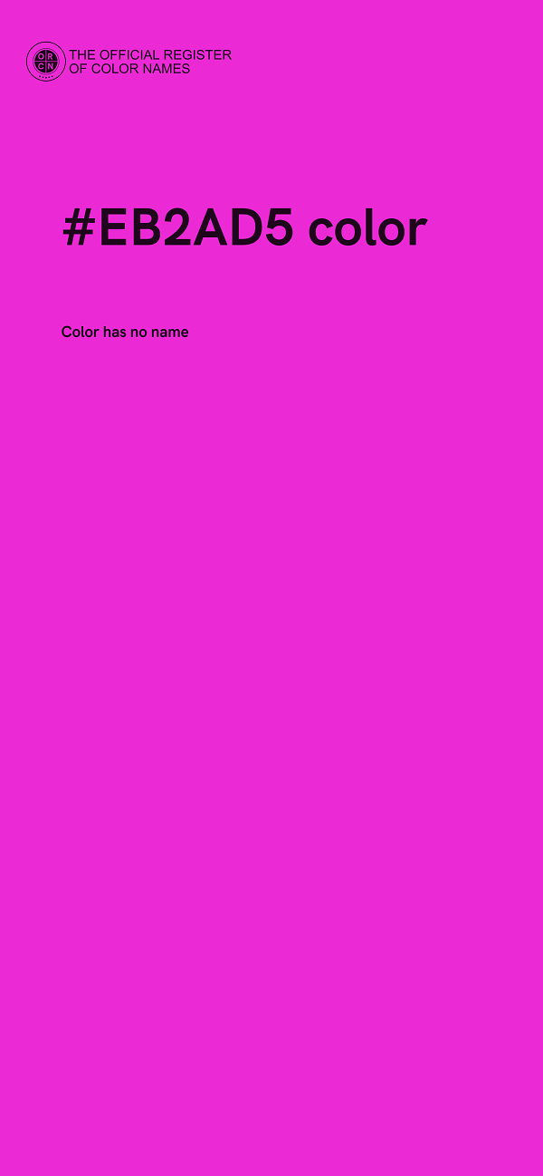 #EB2AD5 color image