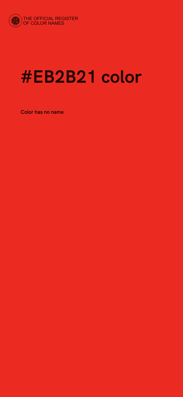 #EB2B21 color image