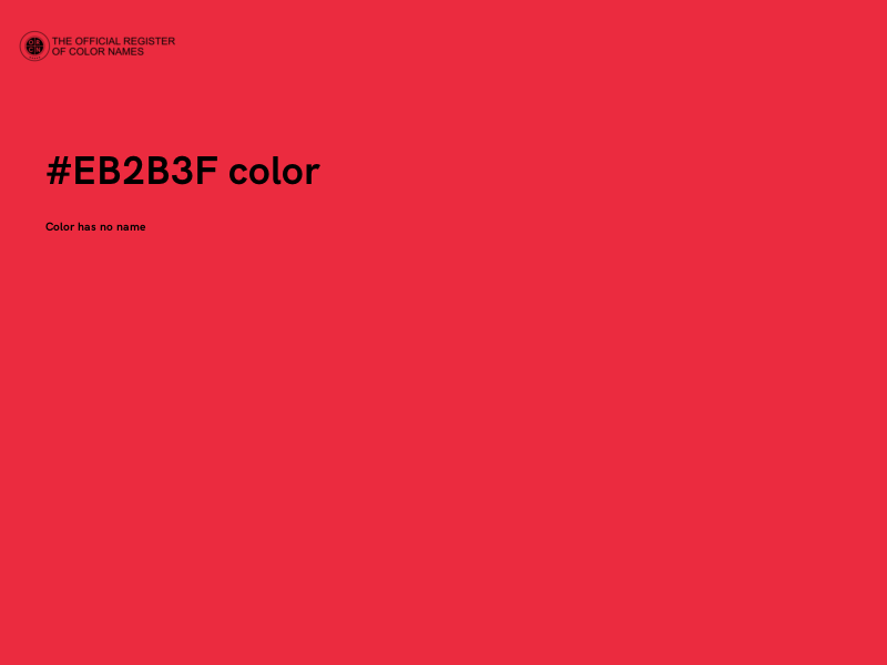 #EB2B3F color image