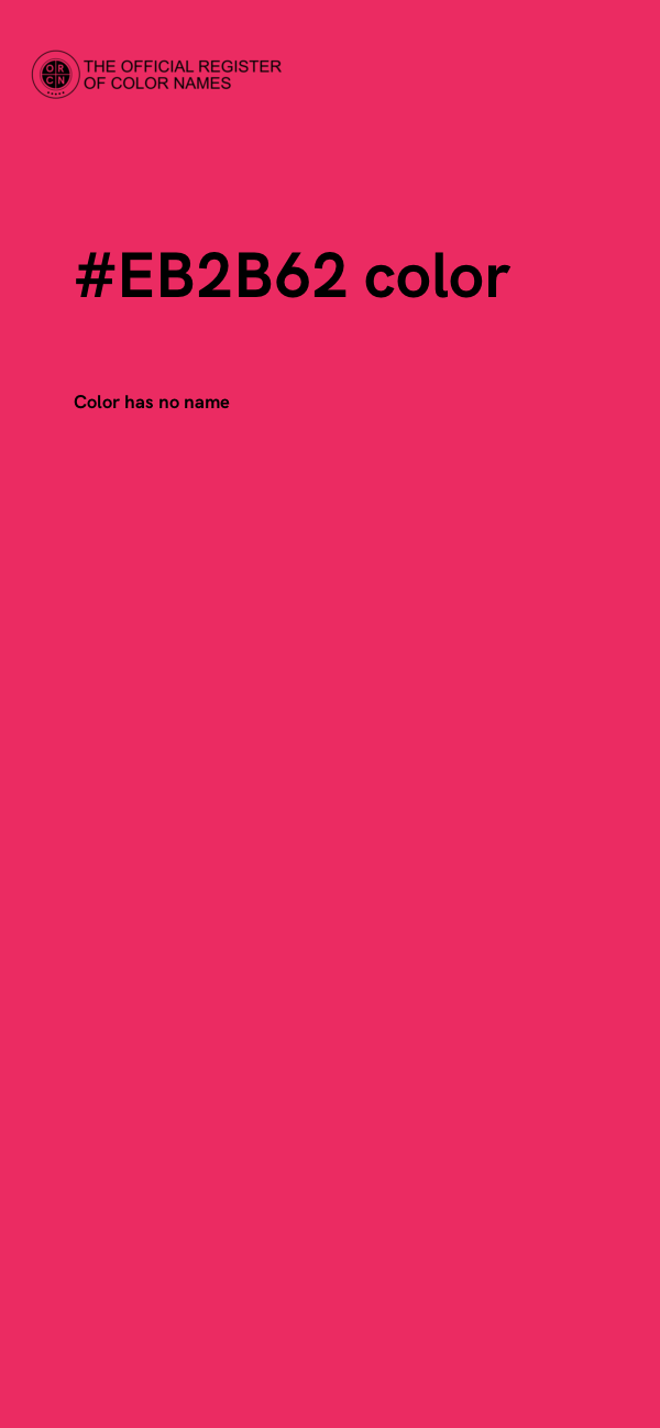 #EB2B62 color image