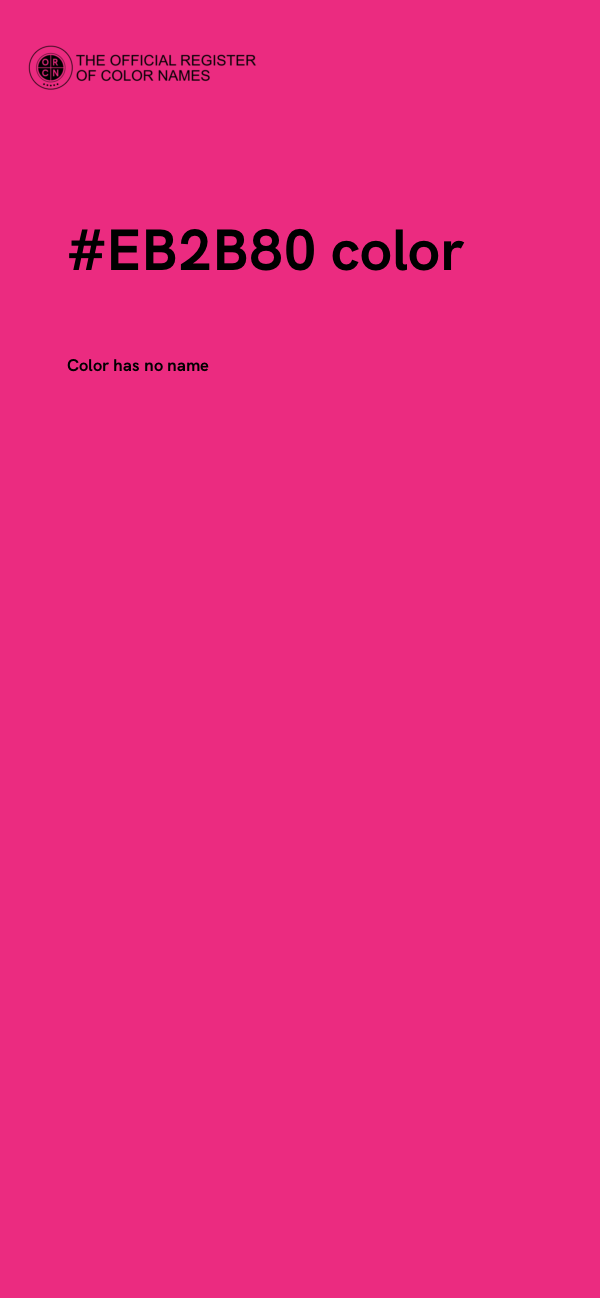 #EB2B80 color image