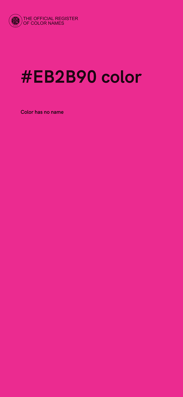 #EB2B90 color image