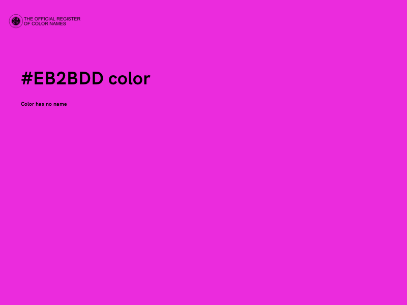 #EB2BDD color image