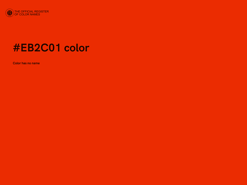 #EB2C01 color image