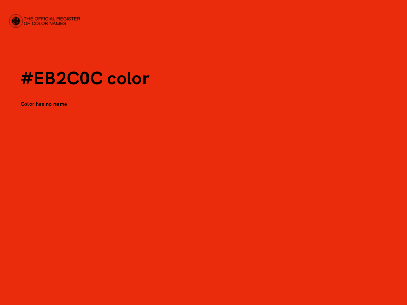 #EB2C0C color image