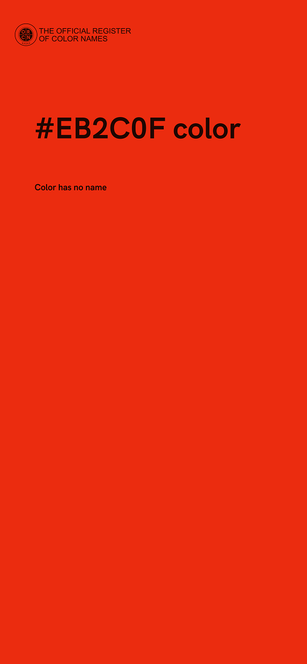 #EB2C0F color image
