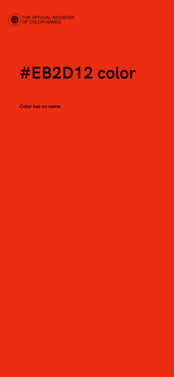 #EB2D12 color image