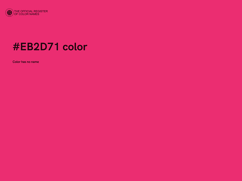#EB2D71 color image
