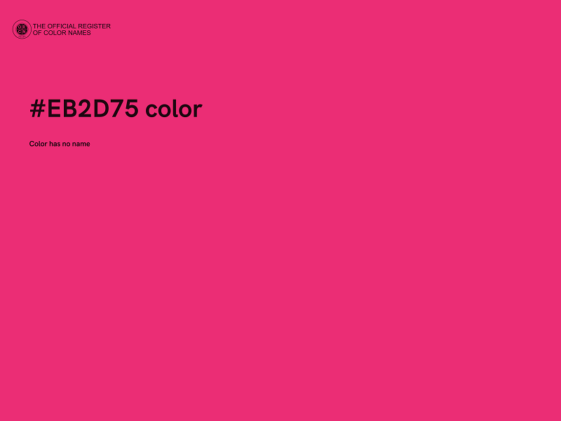 #EB2D75 color image