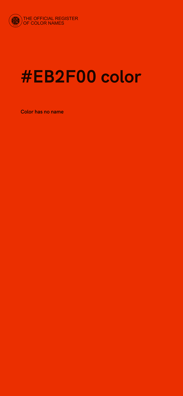 #EB2F00 color image